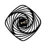 Wallity Girdap Reloj de pared decorativo de metal Negro 50 x 50 cm